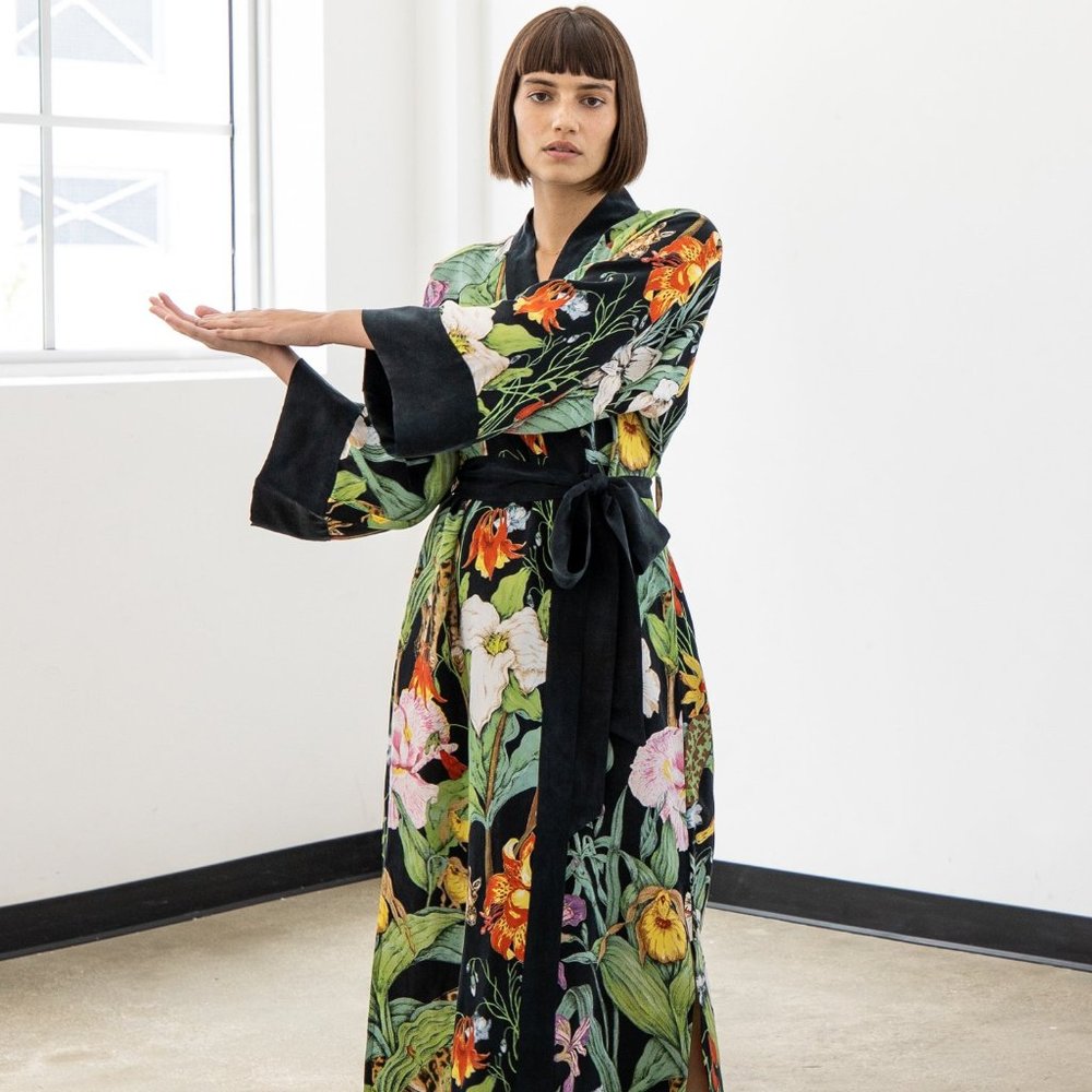 Niluu Vegan Silk Monroe Kimono ONE SIZE. w/tags